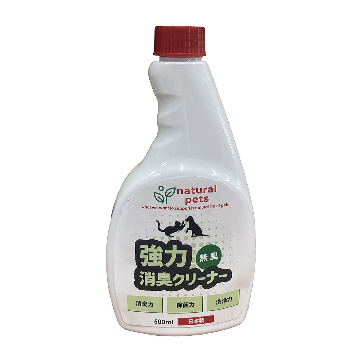 【ペット】シプレールナチュラルペッツ強力消臭クリーナー　無香詰替用　５００ｍｌ