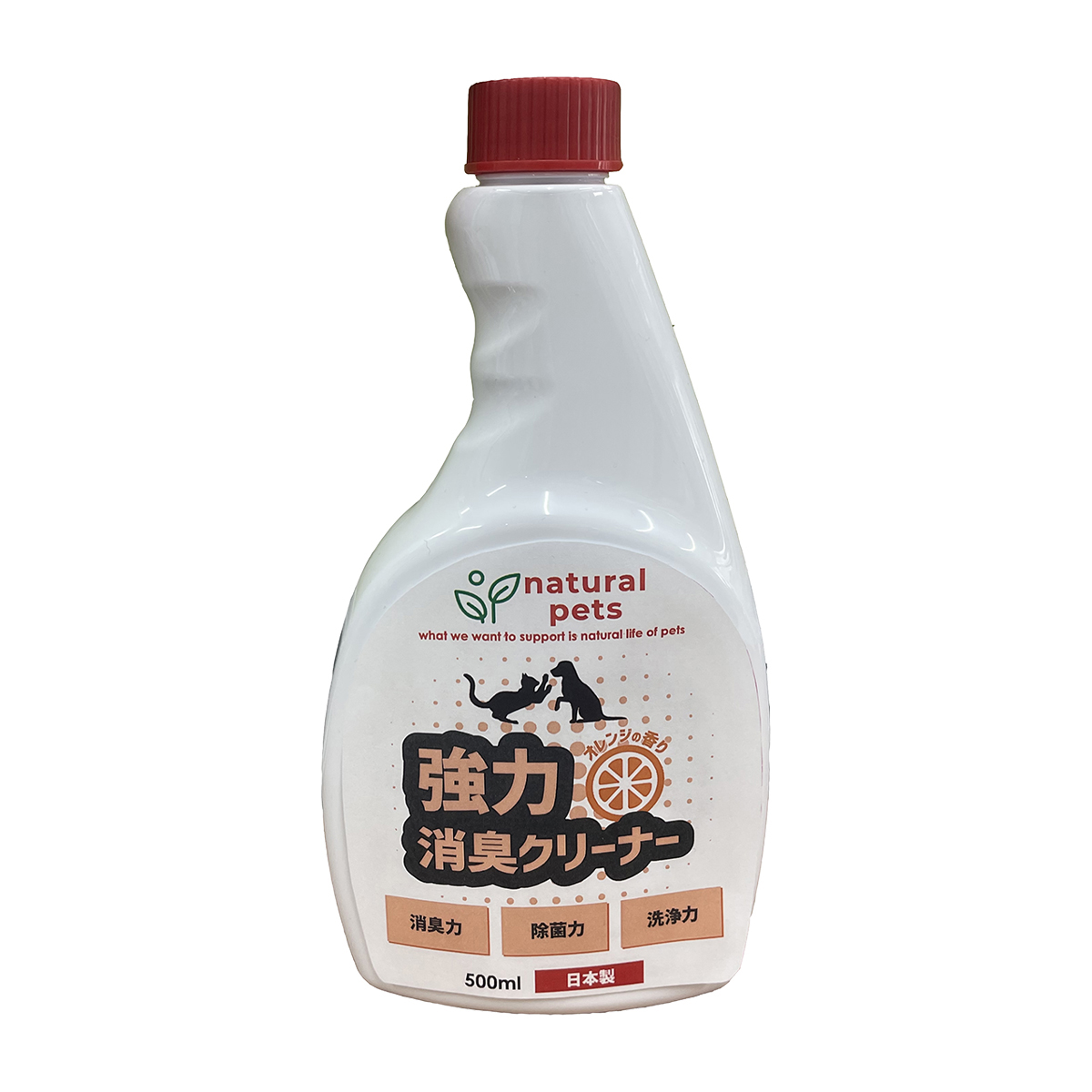【ペット】シプレールナチュラルペッツ強力消臭クリーナー　オレンジの香り　詰替　５００ｍｌ