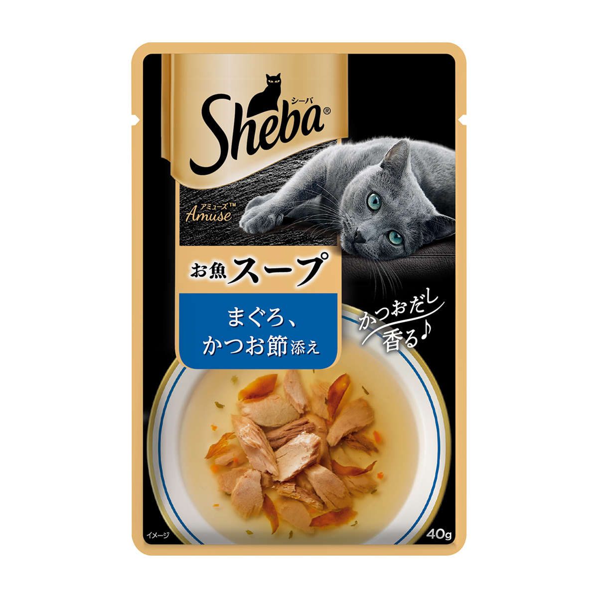 【ペット】シーバ　アミューズ　お魚スープ　まぐろ、かつお節添え　４０ｇ