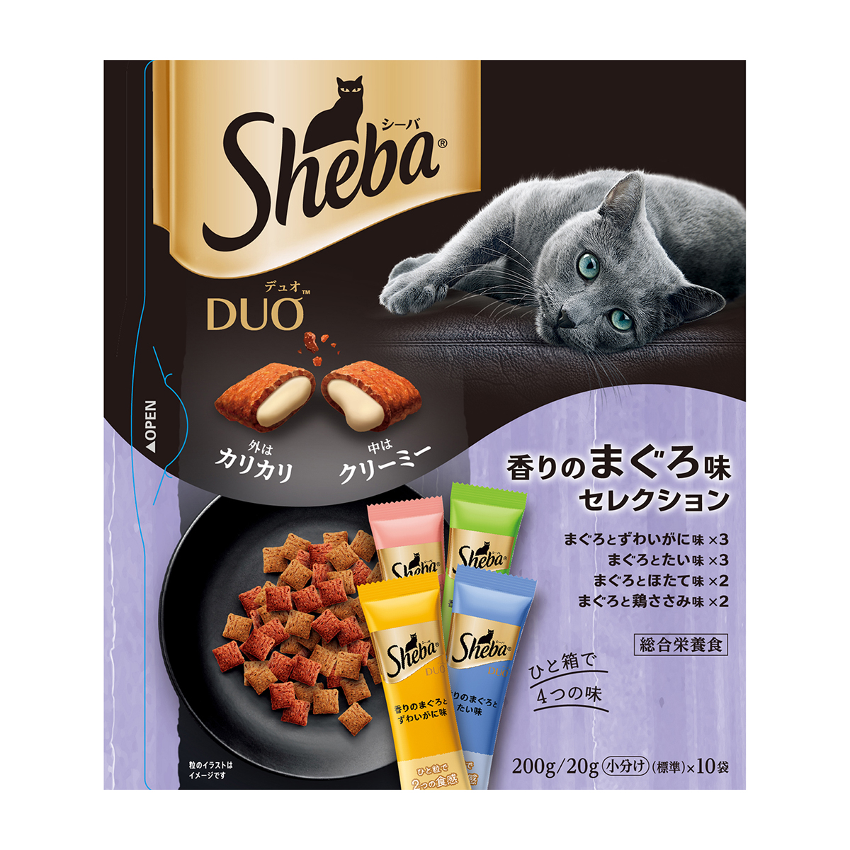 【ペット】シーバ　デュオ　香りのまぐろ味セレクション　２００ｇ