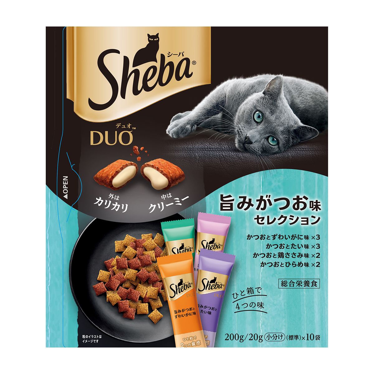 【ペット】シーバ　デュオ　旨みがつお味セレクション　２００ｇ