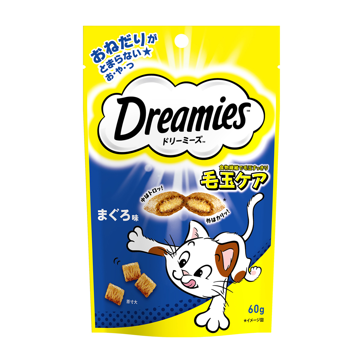 【ペット】ドリーミーズ　毛玉ケア　まぐろ味　６０ｇ