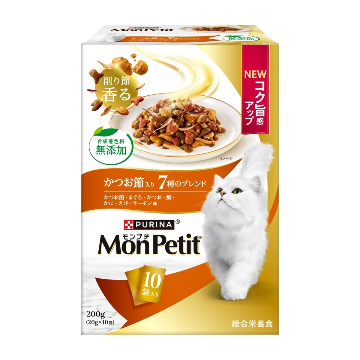【ペット】モンプチ　ボックス　かつお節入り７種のブレンド　２００ｇ
