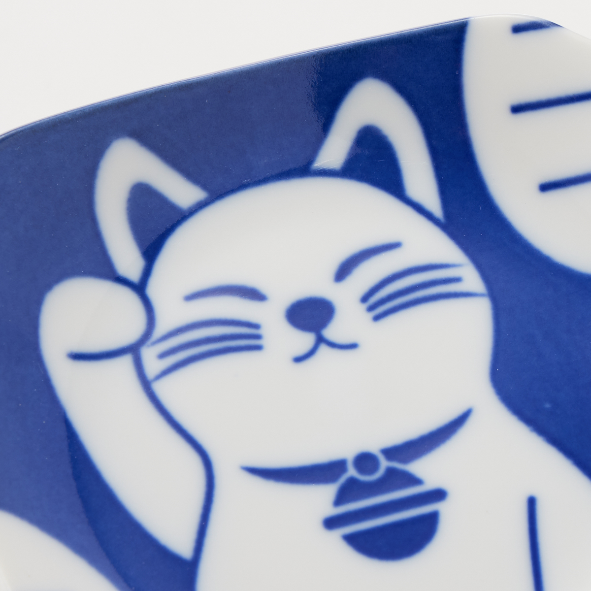 【美濃焼】藍染縁起　角皿揃　4枚セット