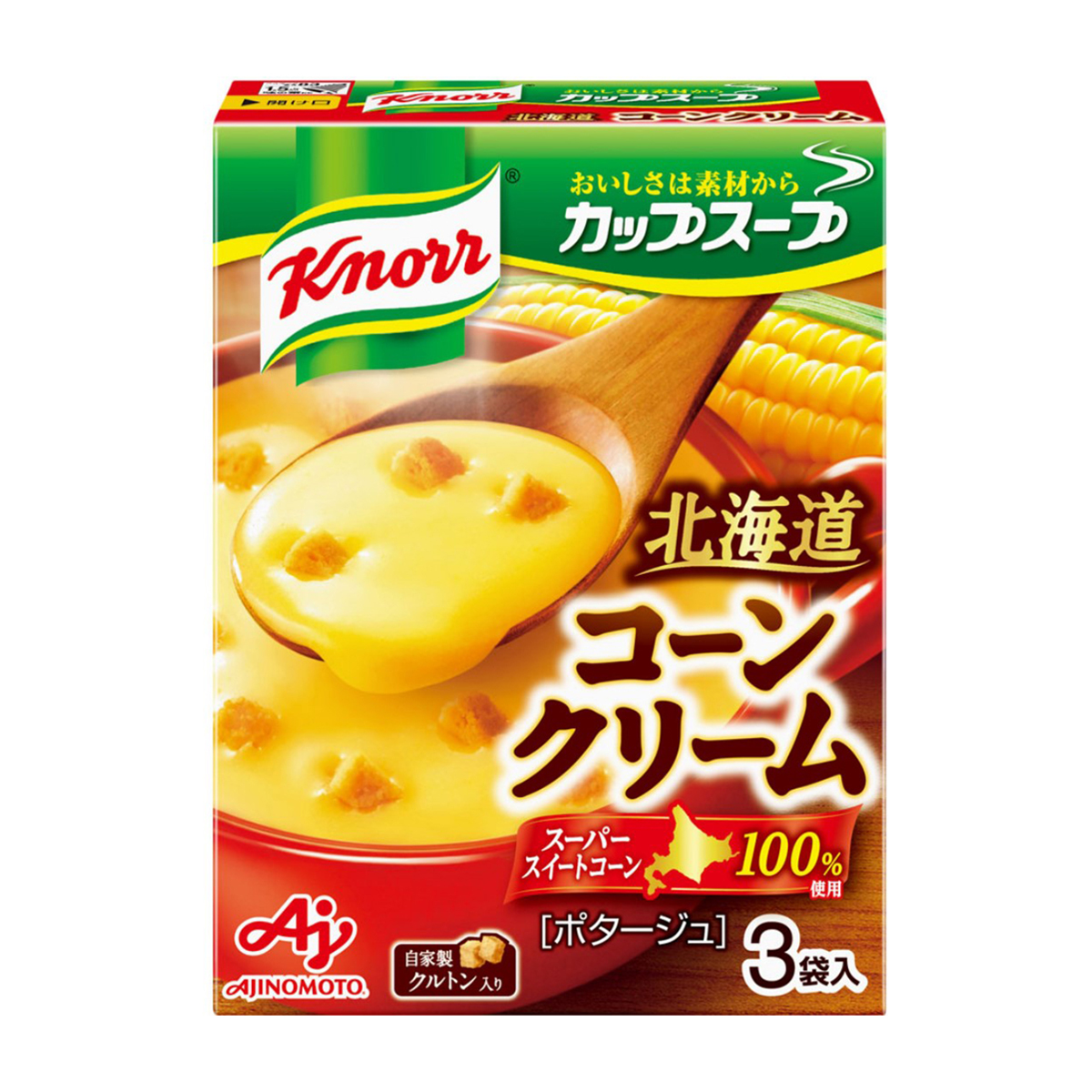 「クノール　カップスープ」コーンクリーム（３袋入）