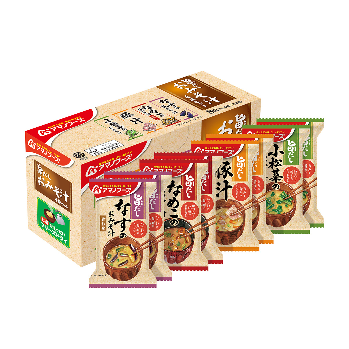 旨だし　おみそ汁4種セット8食