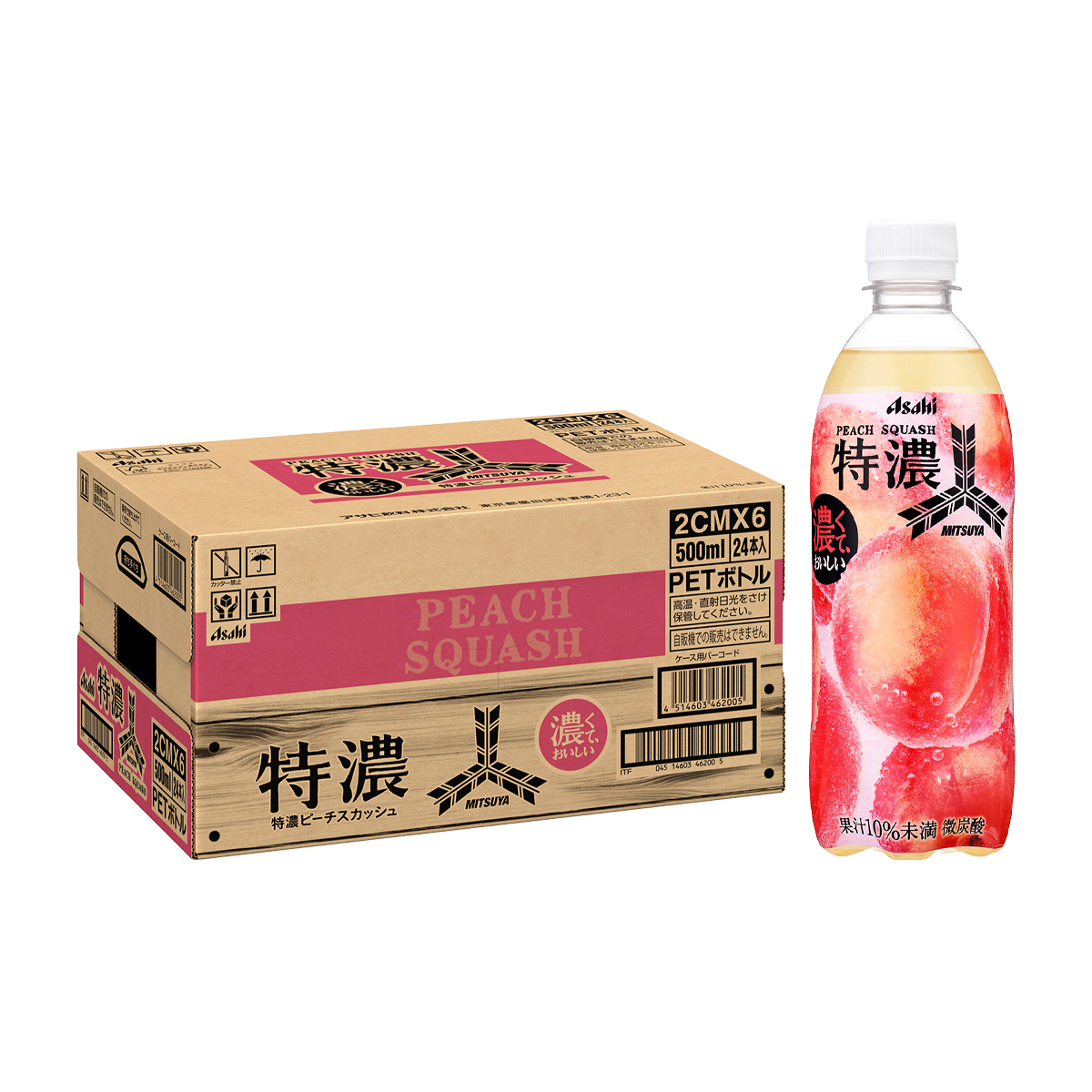 三ツ矢特濃ピーチスカッシュ（ケース）500ml (24本) 251130