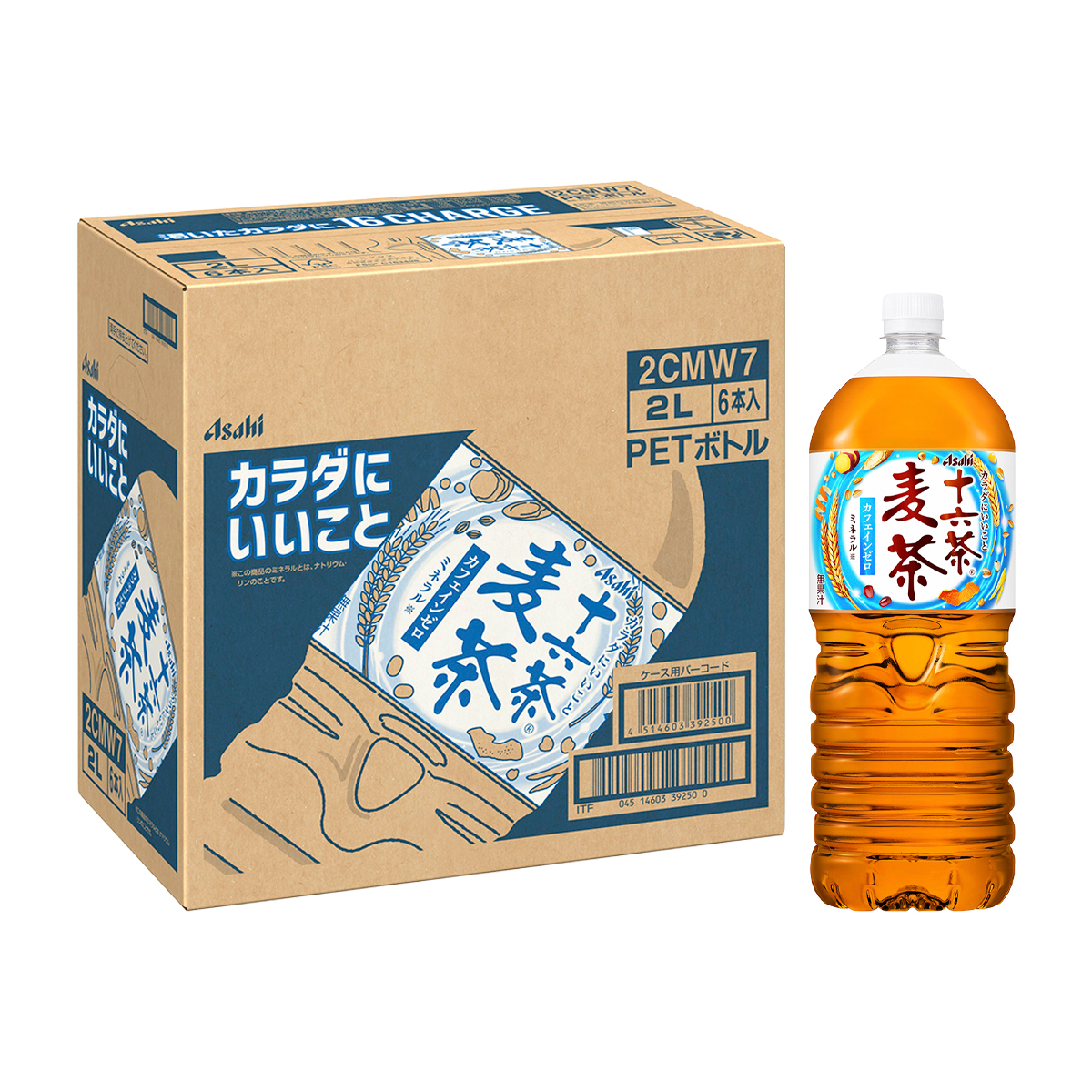 十六茶麦茶（ケース）2000ml (6本)