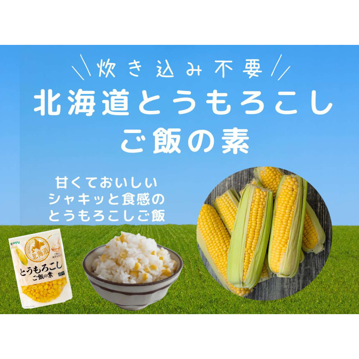 北海道とうもろこしご飯の素