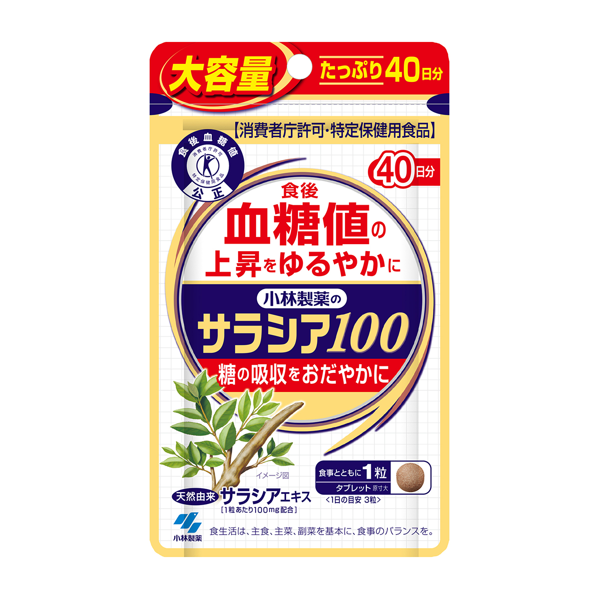 小林製薬　サラシア１００　４０日分（１２０粒）