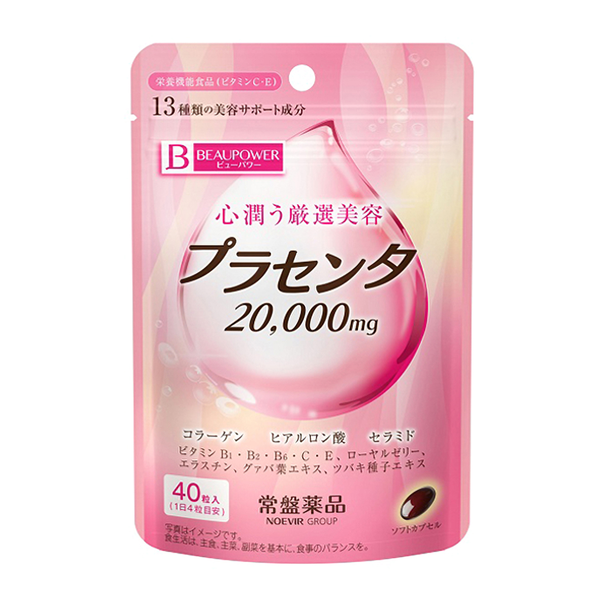 常盤薬品工業　ビューパワー　プラセンタ〈サプリメント〉　４０粒