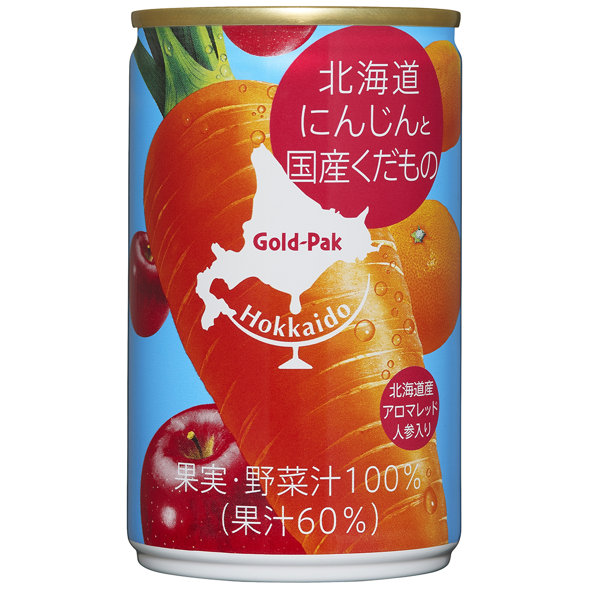 ゴールドパック 北海道にんじんと国産くだもの 160g【ケース20本】