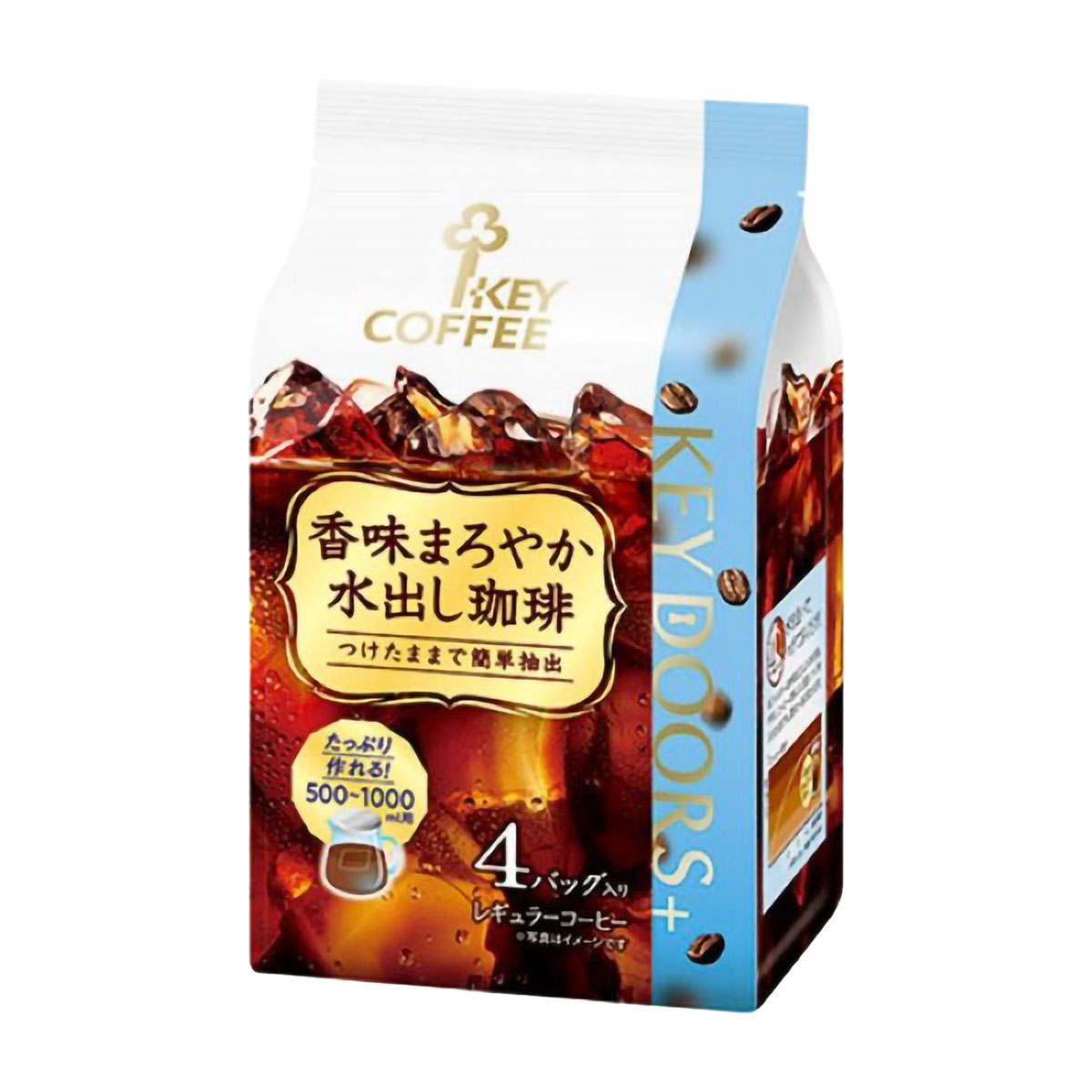 キーコーヒー　ＫＥＹ　ＤＯＯＲＳ＋　香味まろやか水出し珈琲　３０ｇ×４ｐ
