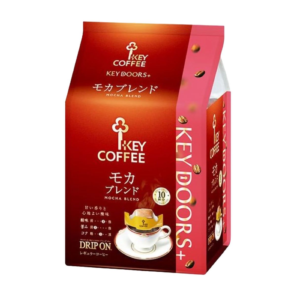 キーコーヒー　ＫＥＹ　ＤＯＯＲＳ＋　ドリップ　オン　モカブレンド　８ｇ×１０ｐ