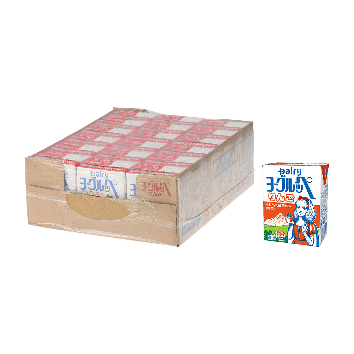 南日本酪農　ヨーグルッペりんご　２００ｍｌ　【ケース18本】