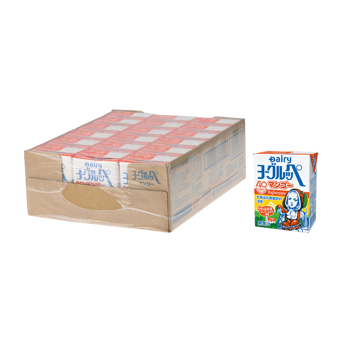 南日本酪農　ヨーグルッペマンゴー　２００ｍｌ　【ケース18本】