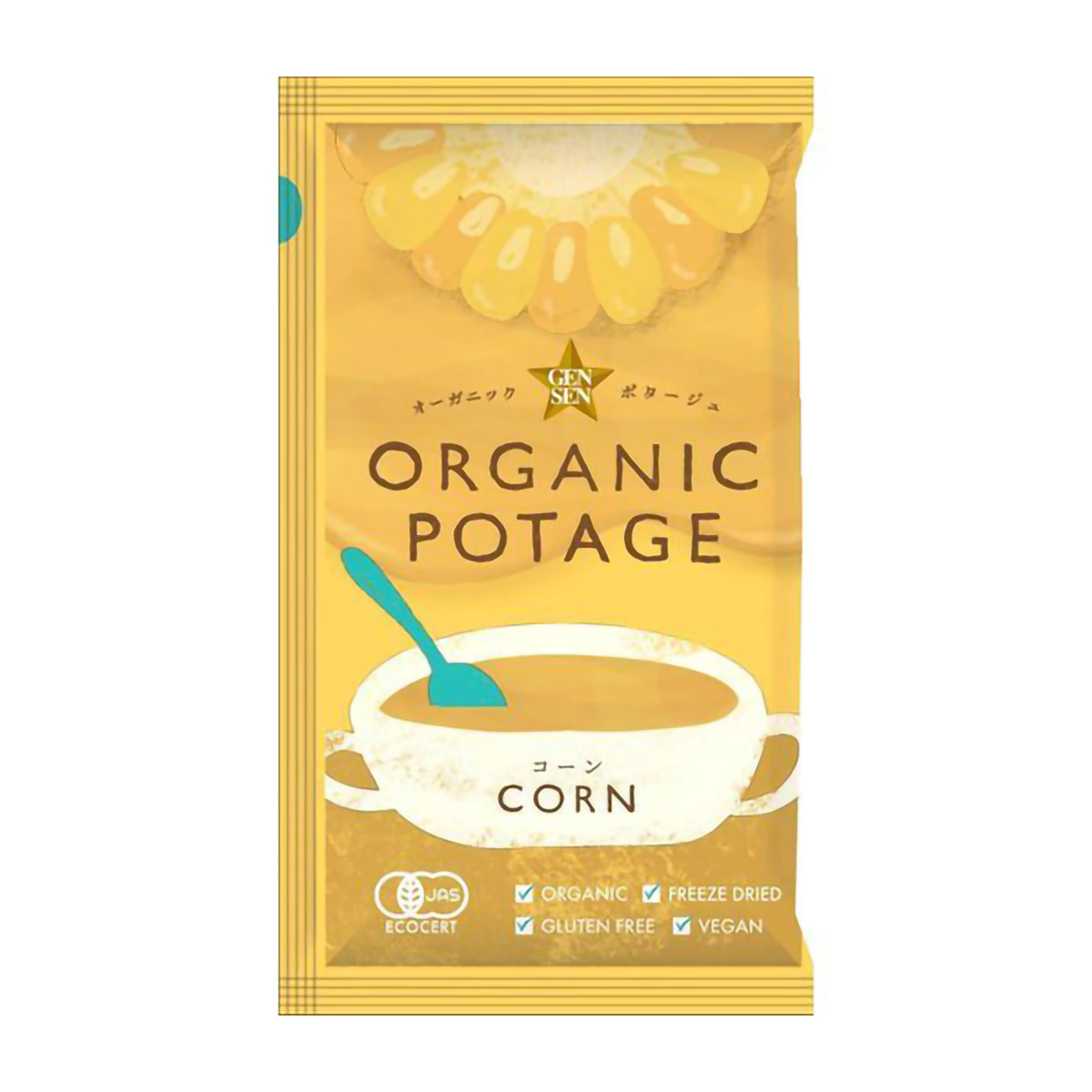 コスモス食品　ＧＥＮＳＥＮ　ＯＲＧＡＮＩＣ　ＰＯＴＡＧＥ　コーン　１８ｇ