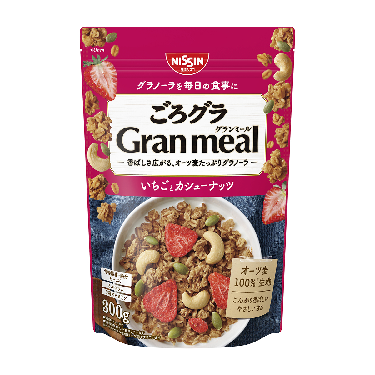 日清シスコ　ごろグラ　Ｇｒａｎ　ｍｅａｌ　いちごとカシューナッツ