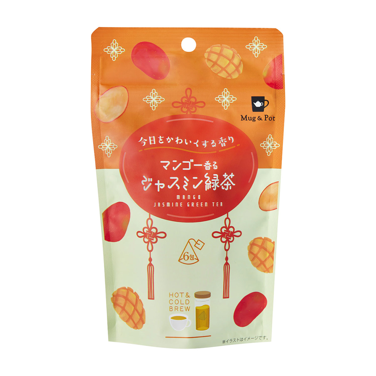 ＴｏｋｙｏＴｅａＴｒａｄｉｎｇ　Ｍｕｇ＆Ｐｏｔ　マンゴー香るジャスミン緑茶　２ｇ×６Ｐ