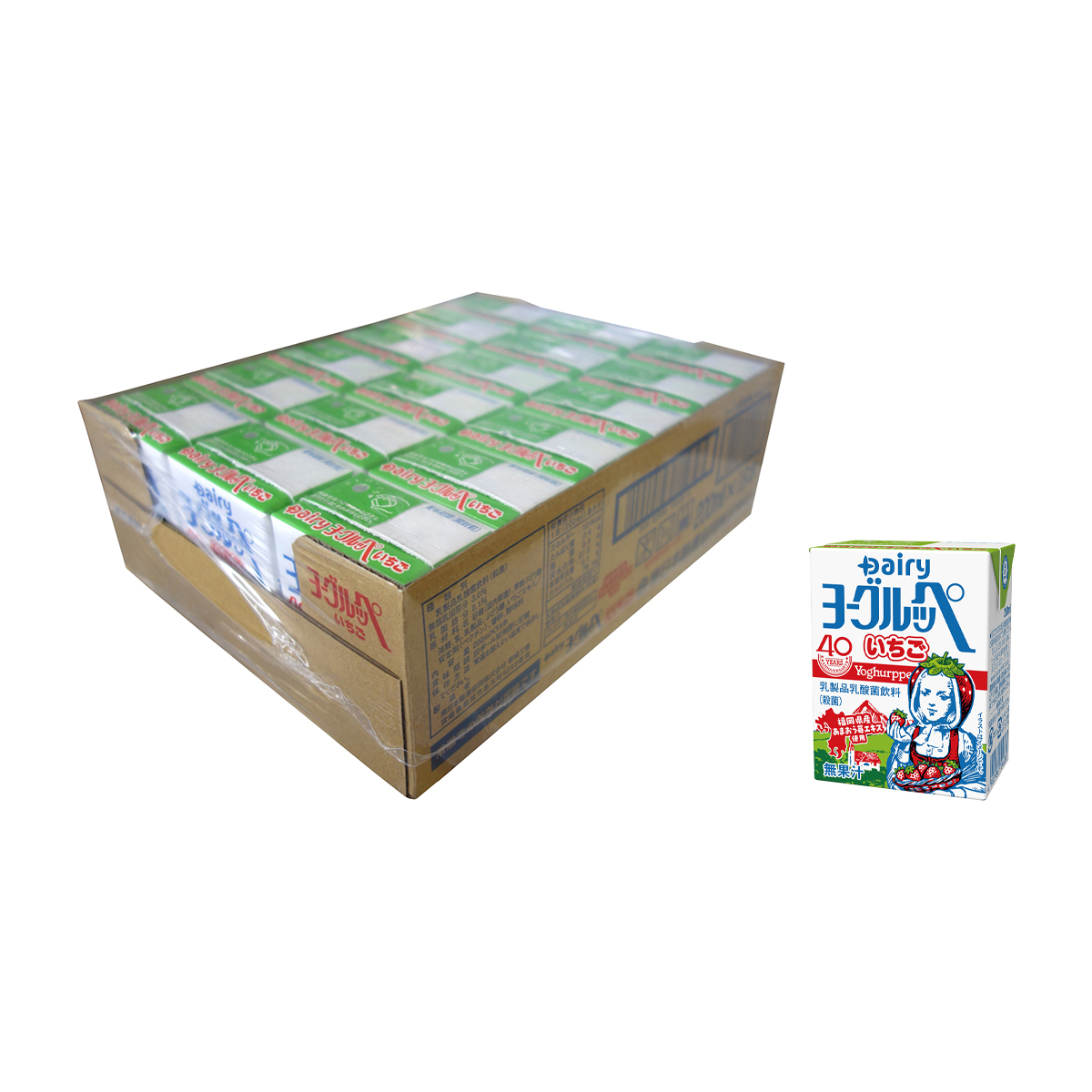 南日本酪農　ヨーグルッペいちご　２００ｍｌ【ケース１８本】