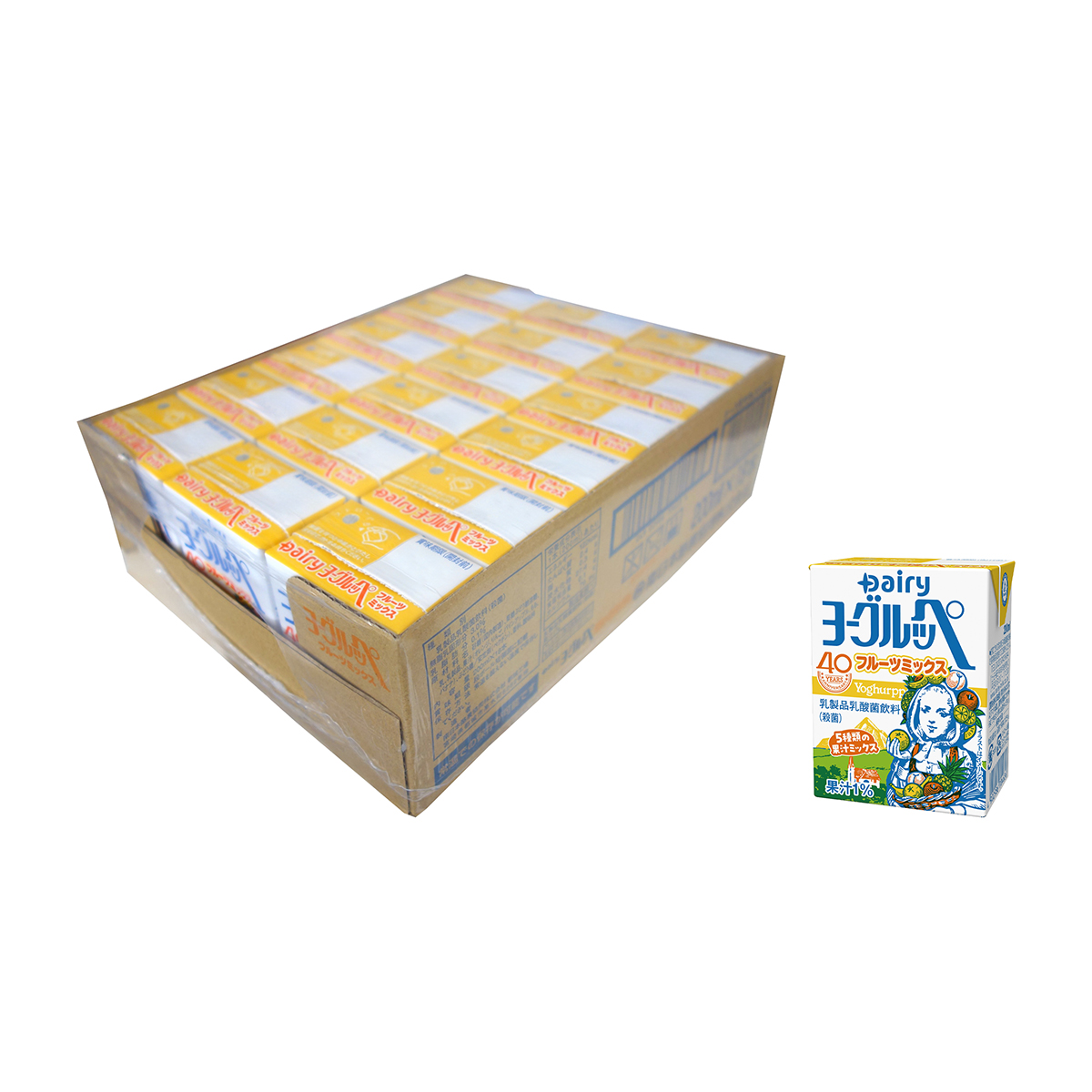 南日本酪農　ヨーグルッペフルーツミックス　２００ｍｌ【ケース１８本】
