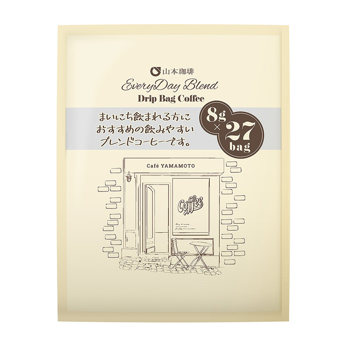 山本珈琲　エブリデイブレンドドリップバッグコーヒー　８ｇ×２７P