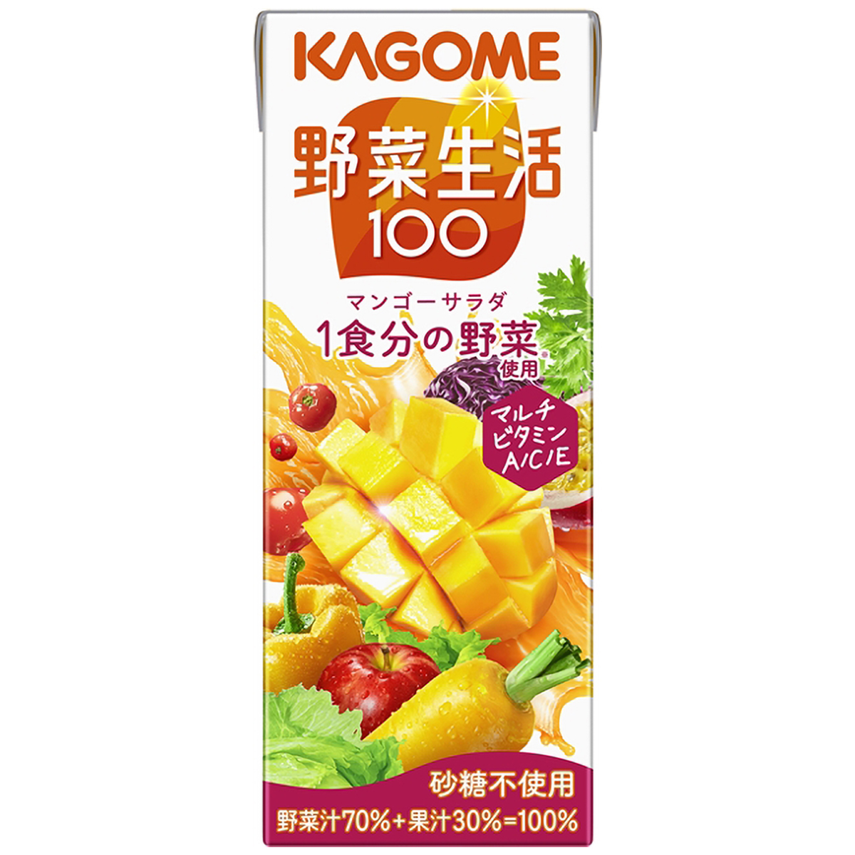 カゴメ　野菜生活１００マンゴーサラダ　２００ｍｌ【ケース１２本】