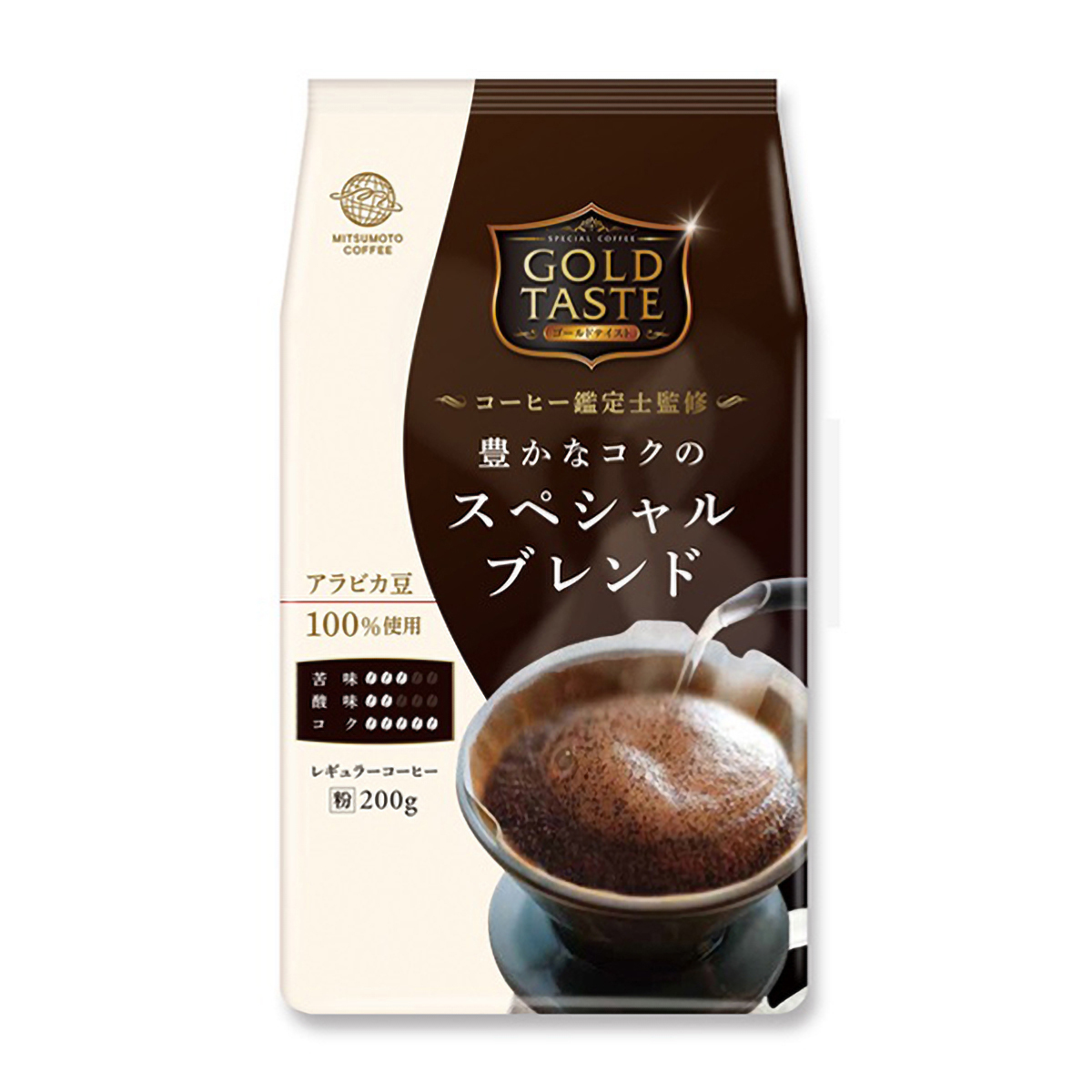 三本珈琲　ＧＯＬＤ　ＴＡＳＴＥ　豊かなコクのスペシャルブレンド（粉）２００ｇ