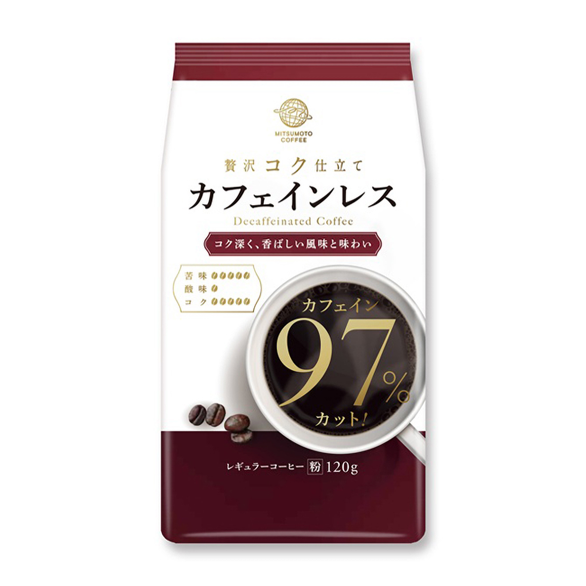 三本珈琲　カフェインレスコーヒー（粉）１２０ｇ