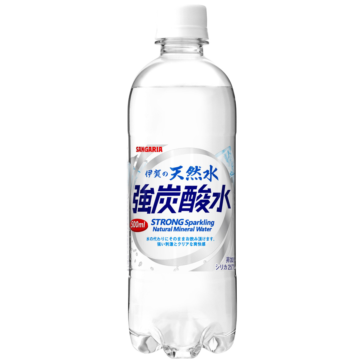 サンガリア 伊賀の天然水強炭酸水 500ml 【ケース24本】 261027