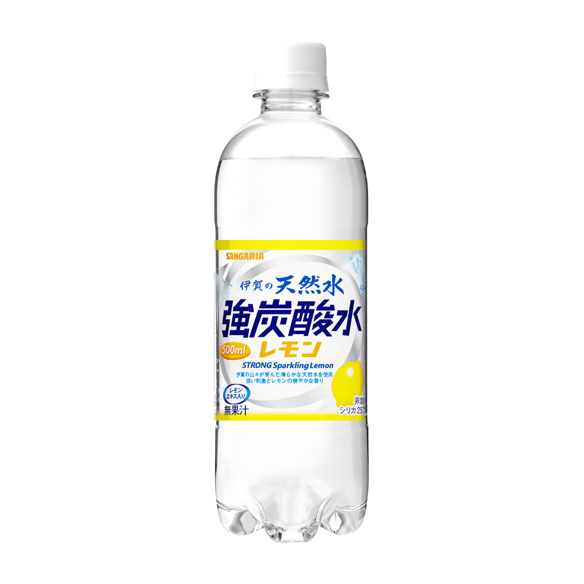 アウトレット】サンガリア 伊賀の天然水強炭酸水レモン 500mL 261125