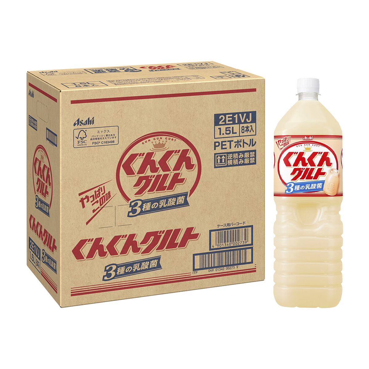 アサヒ飲料 ぐんぐんグルト3種の乳酸菌1500ml 【ケース8本】 261231