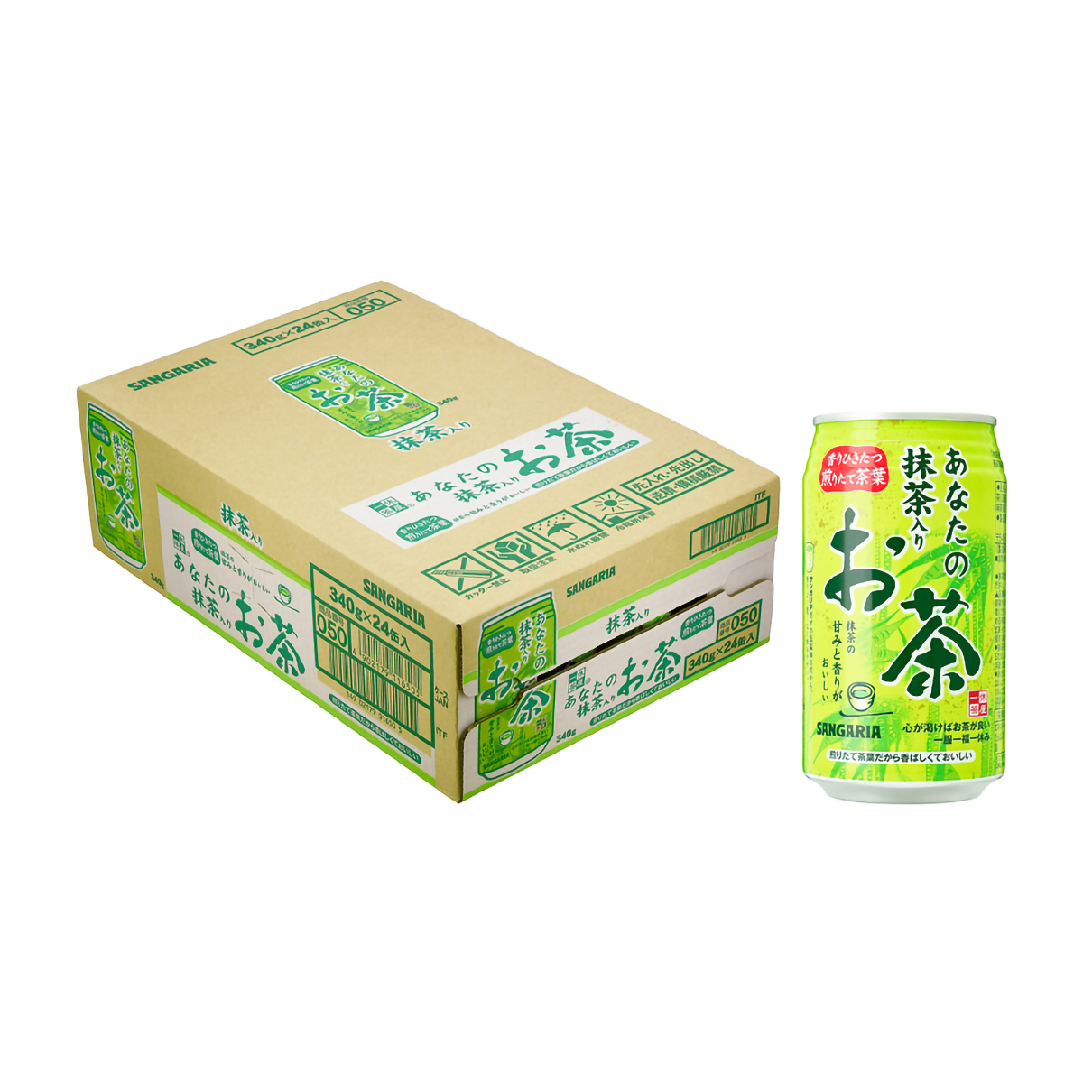 サンガリア あなたの抹茶入りお茶340g【ケース24本】 | かぜとゆき