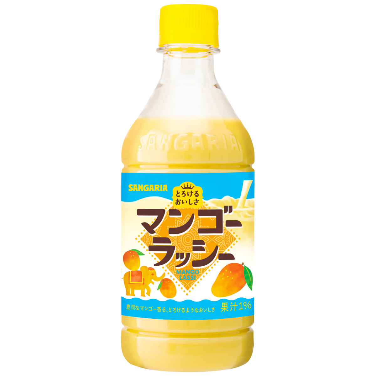 サンガリア とろけるおいしさマンゴーラッシー420ml【ケース24本