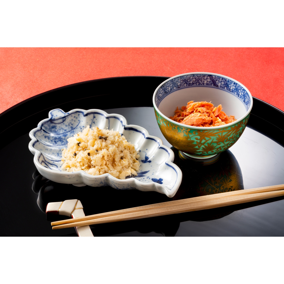 直送】東京吉兆 大瓶2種詰合わせ（真鯛ほぐし身、紅鮭茶漬） | かぜと