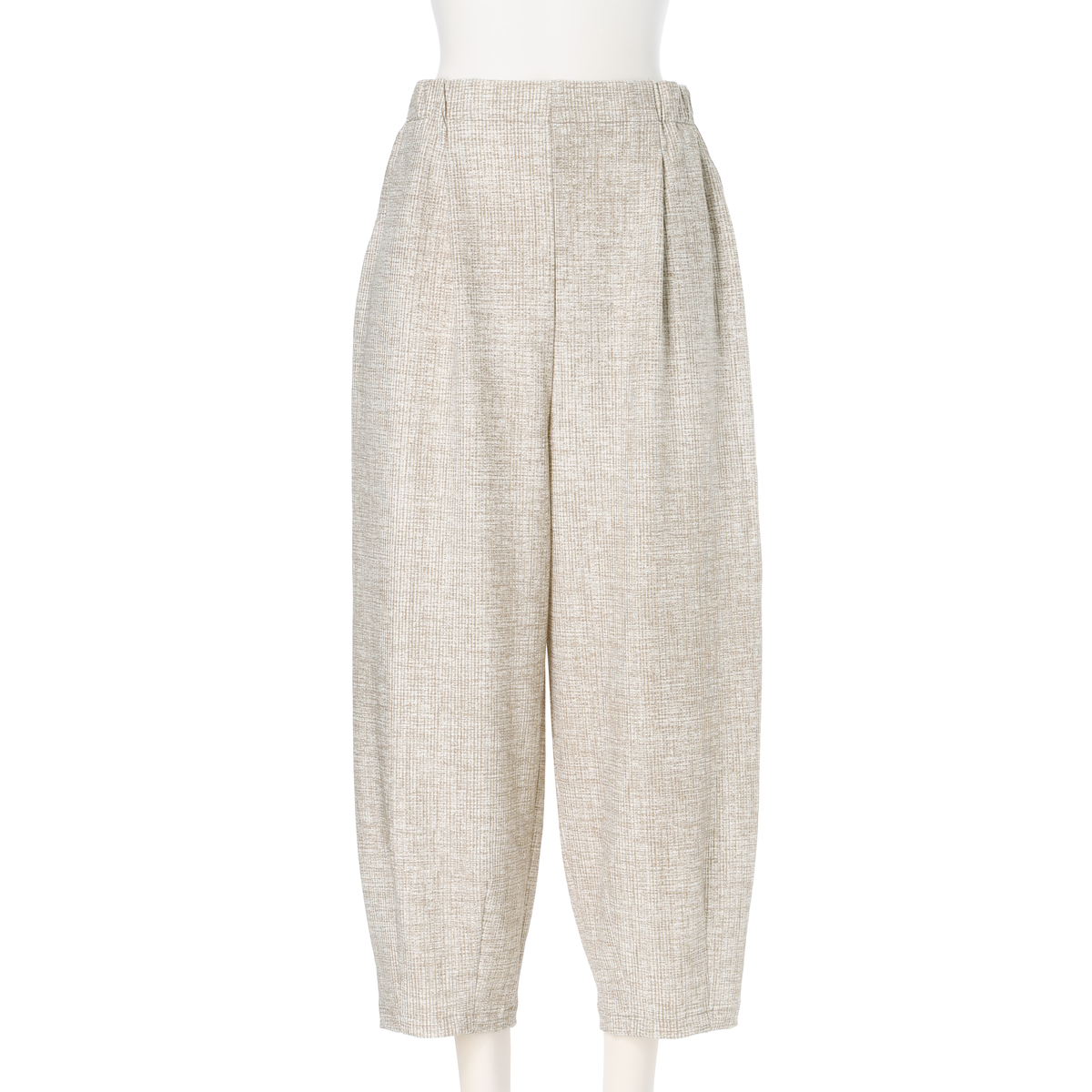 絣調サッカープリントコクーンパンツ