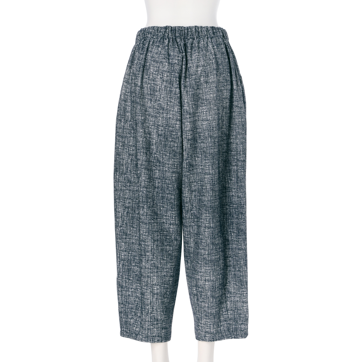 絣調サッカープリントコクーンパンツ