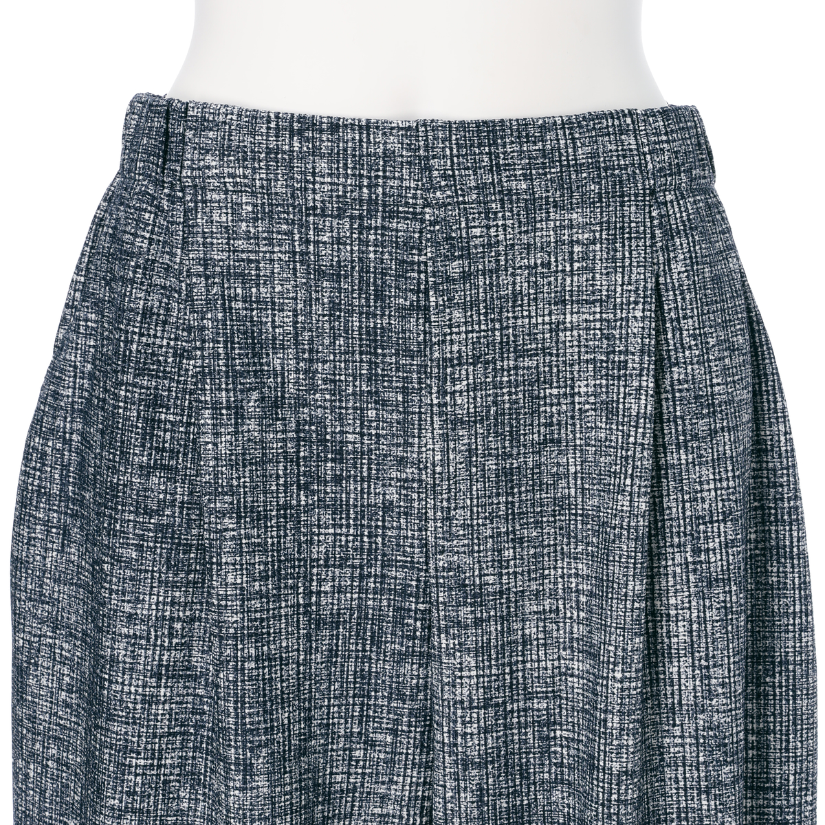 絣調サッカープリントコクーンパンツ