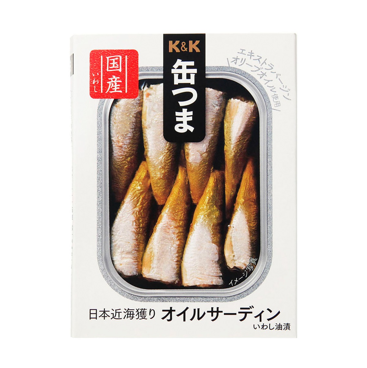 K＆K　缶つま　日本近海獲りオイルサーディン　105g