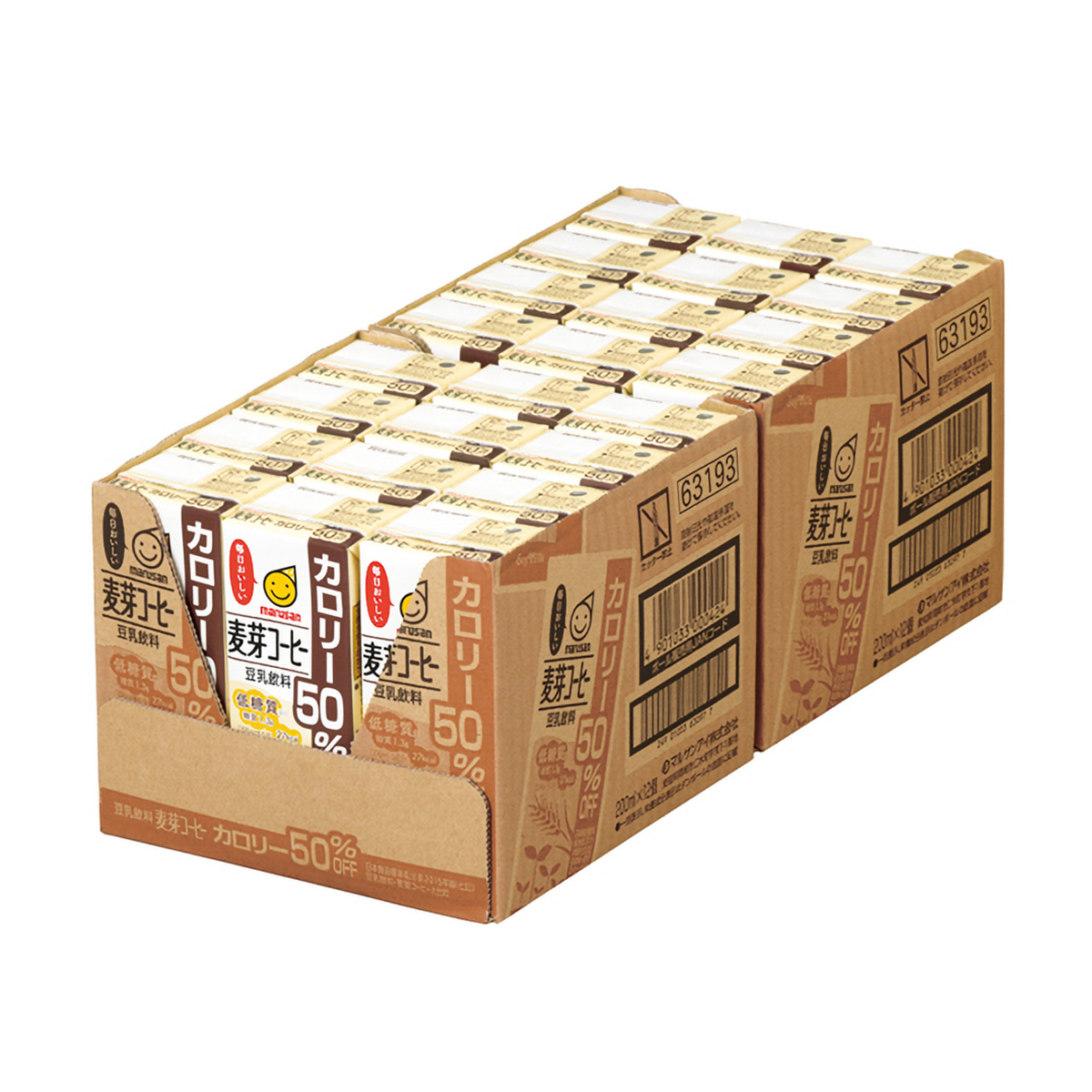 マルサン　麦芽コーヒーカロリー50％オフ200ml　紙×24