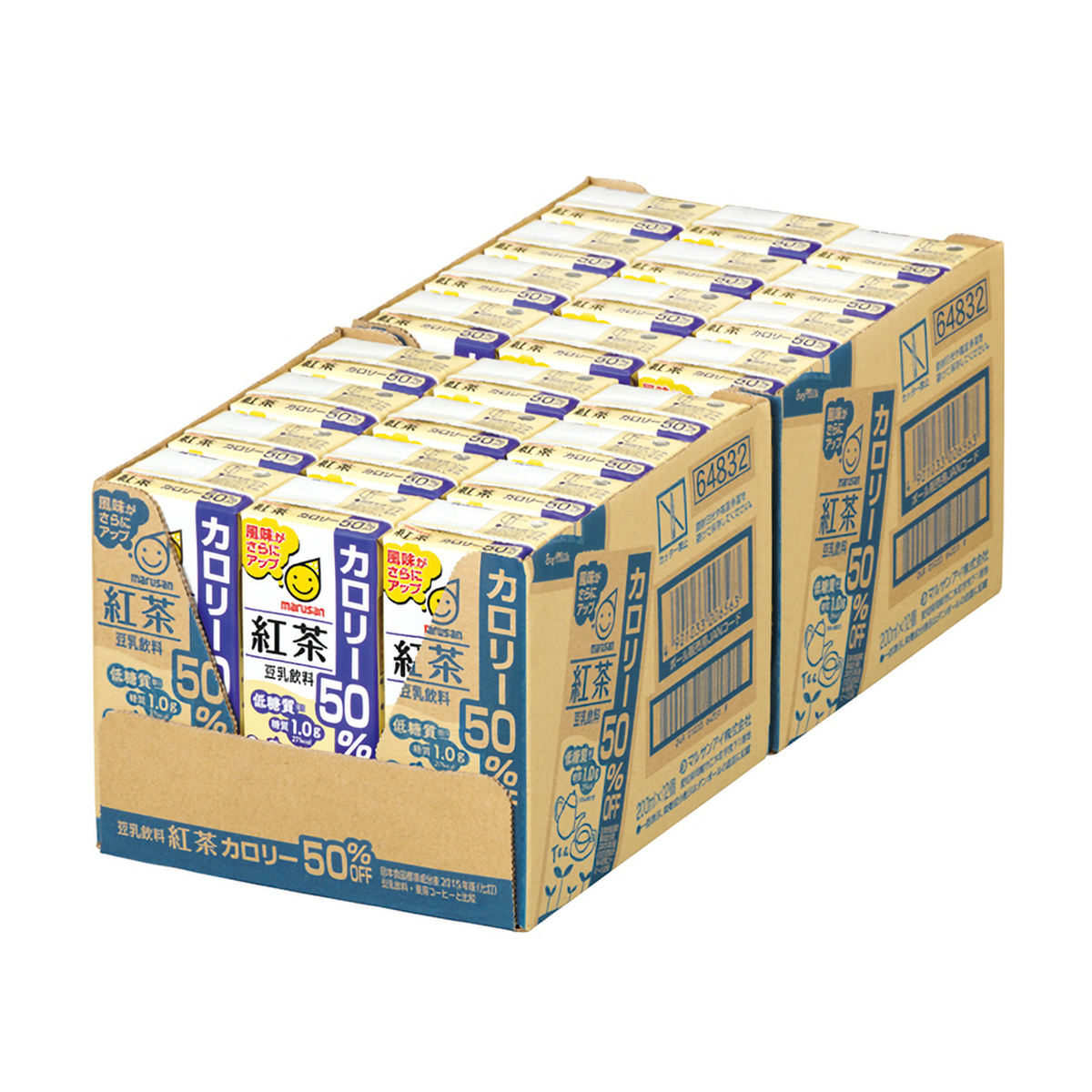 マルサン　豆乳飲料紅茶 カロリー50％オフ200ml　紙×24