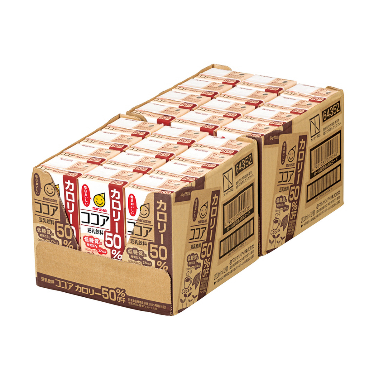 マルサン　豆乳飲料ココア カロリー50％オフ200ml　紙×24