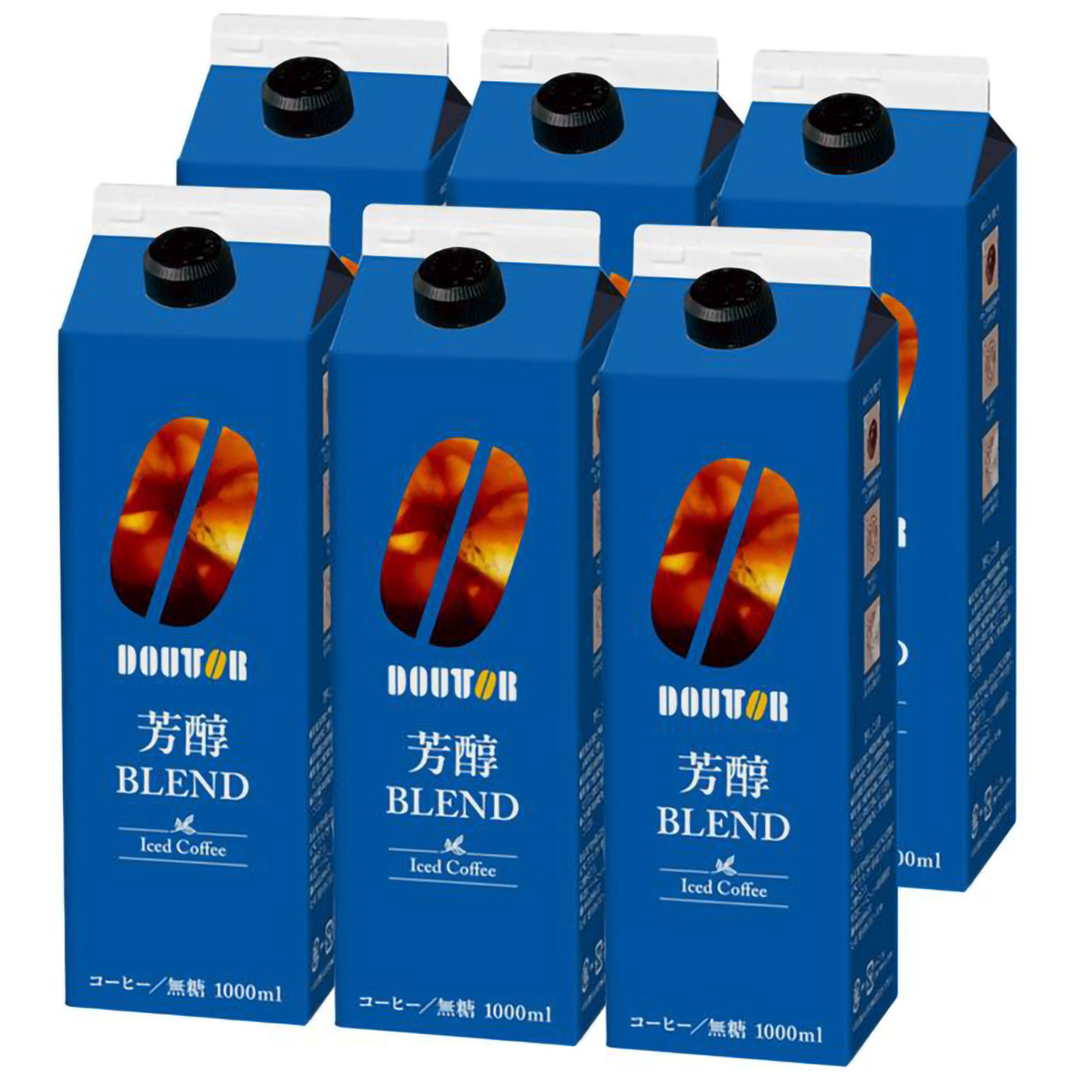 ドトール アイスコーヒー 芳醇ブレンド 無糖 1000ml【ケース6本