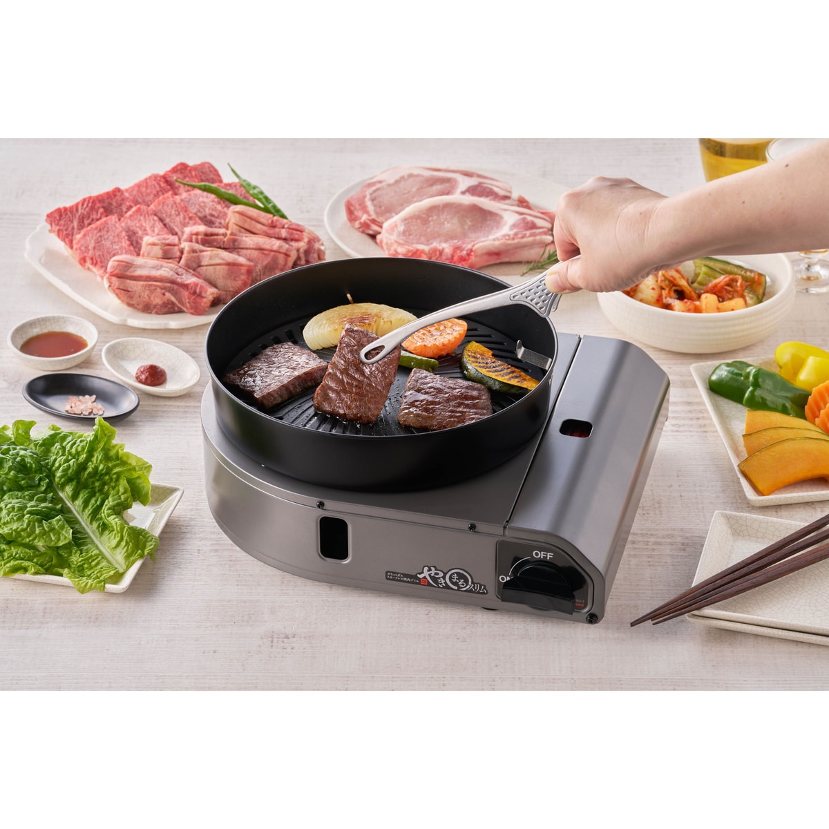 イワタニ カセットガススモークレス焼肉グリル やきまるスリム CB-SLG