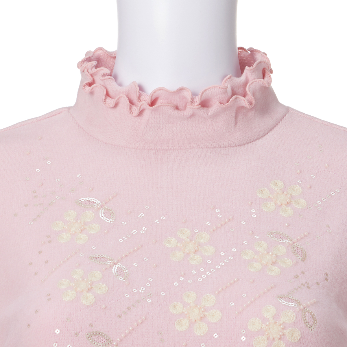 レプス 発熱素材 カットソー刺繍チュニック