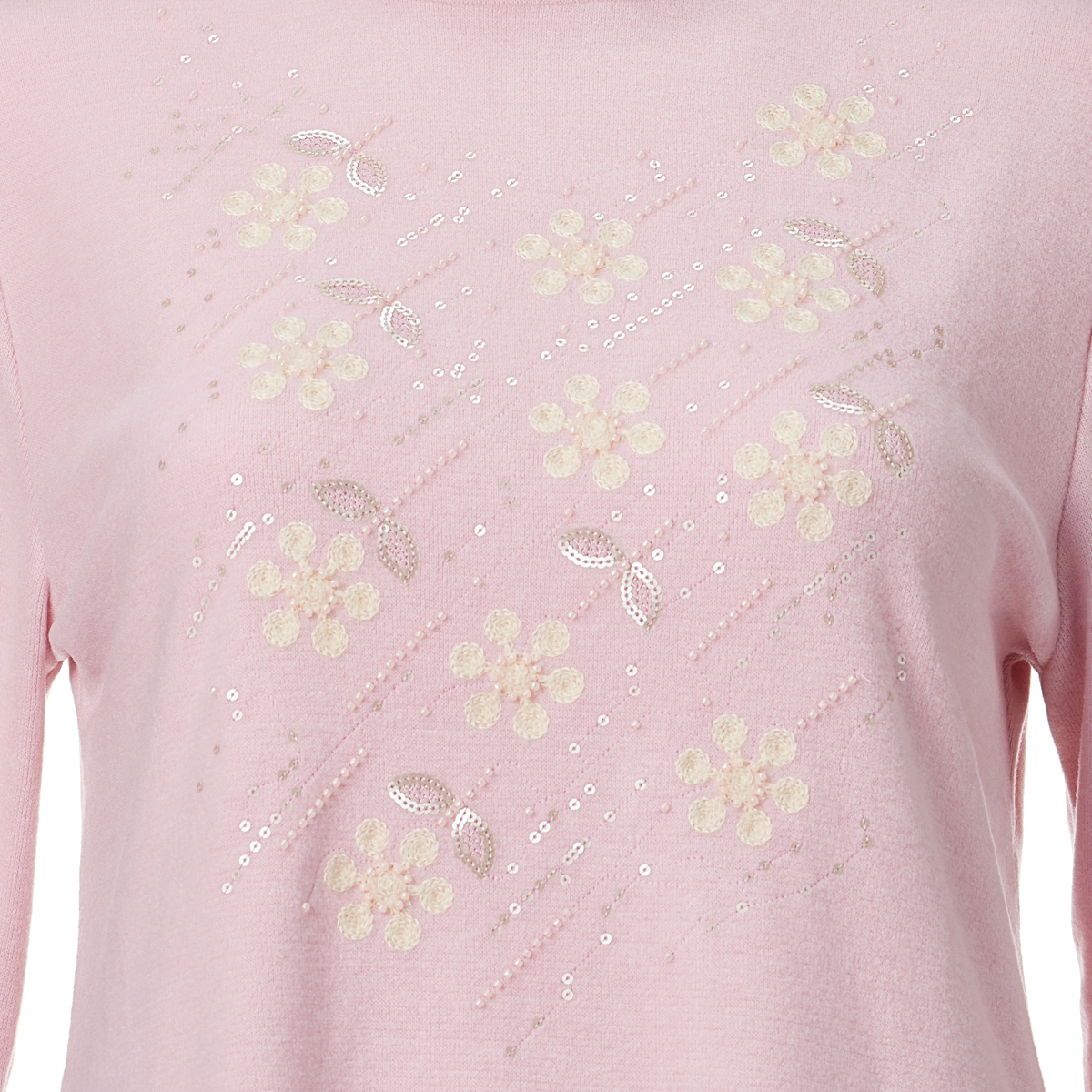 レプス 発熱素材 カットソー刺繍チュニック