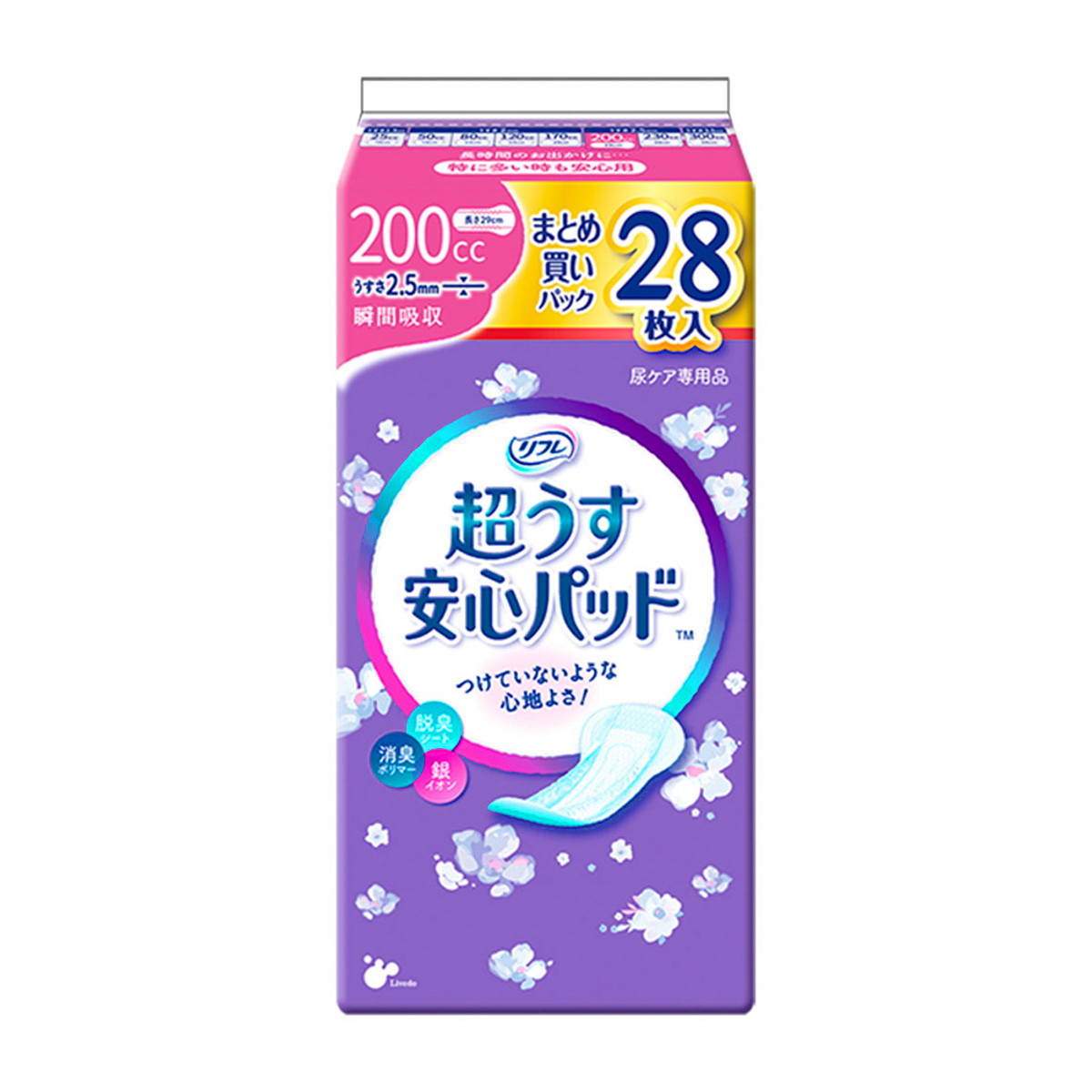 リフレ 超うす安心パッド 特に多い時も安心用 まとめ買いパック 28枚入