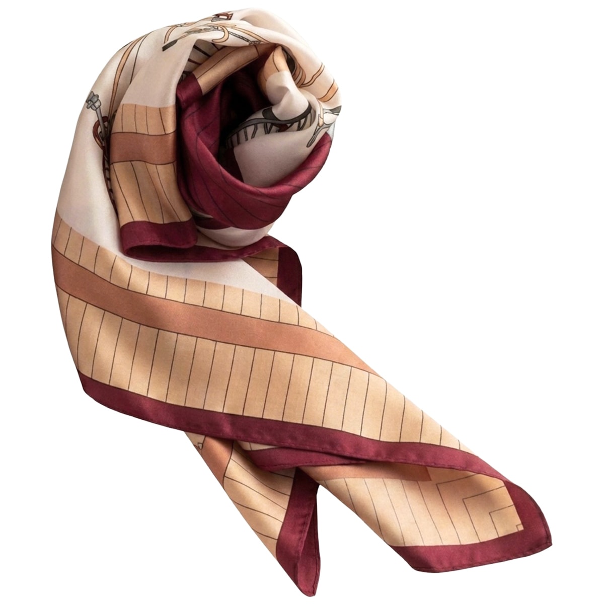 超レアヴィンテージ★Ferragamo値下げ ★大判スカーフsilk100% 日本製 シルク100％自転車柄大判スカーフ | かぜとゆきオンラインショップ