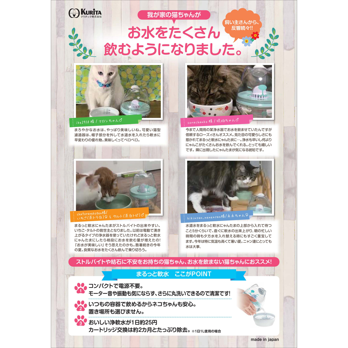 まるっと軟水　にゃんたま　交換用カートリッジ