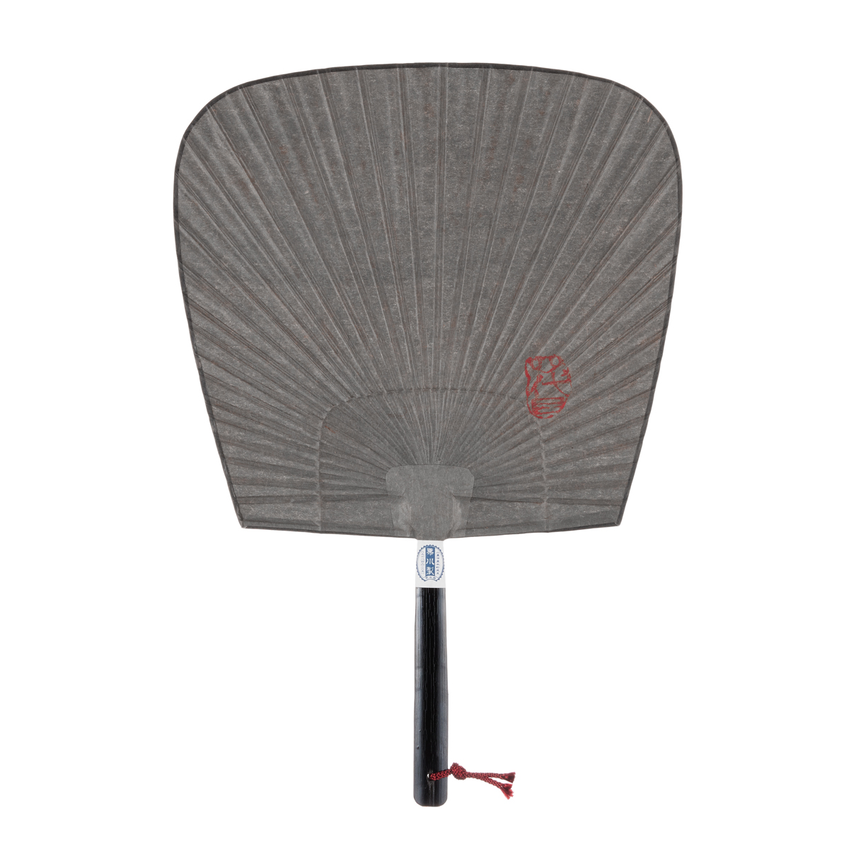 仙扇渋うちわ　青墨